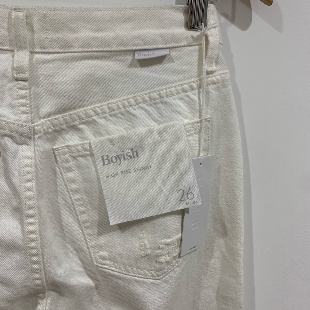 Boyish High Rise Waist Distressed Jeans Sz 26 NWT - Picture 6 of 8
